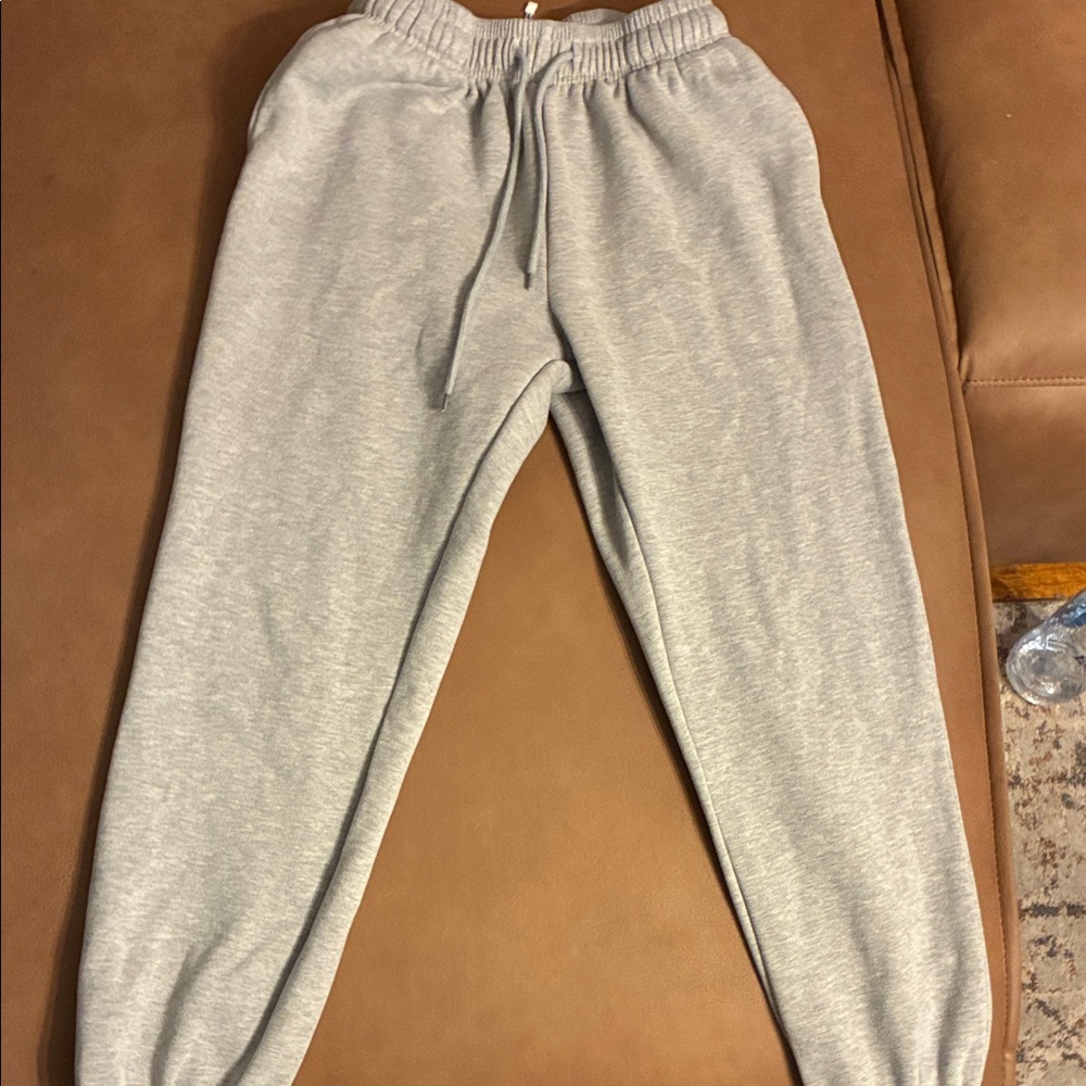 Kids Gray Sweatpants with Drawstring Waist